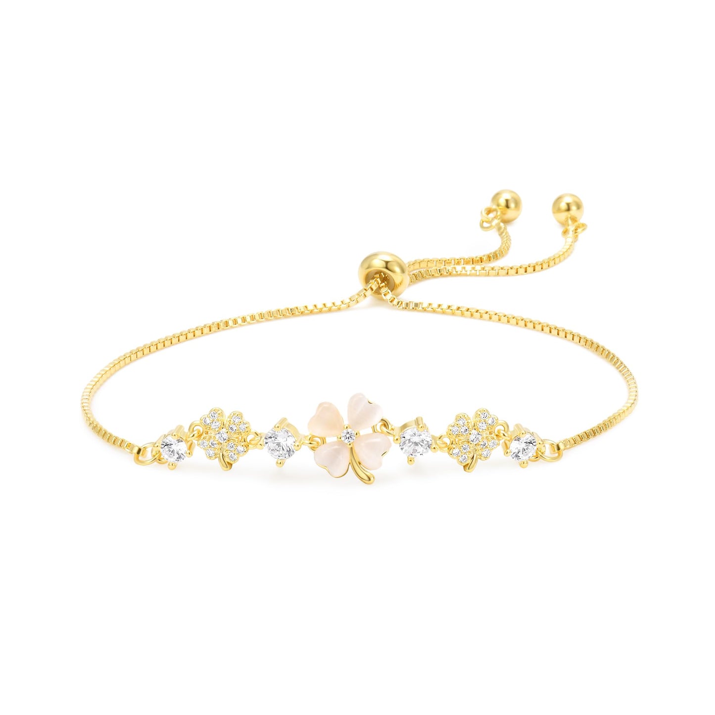 18K Gold Plated Chain Bracelet for Women and Girls,Hypoallergenic Link Bracelets as Jewelry Gifts