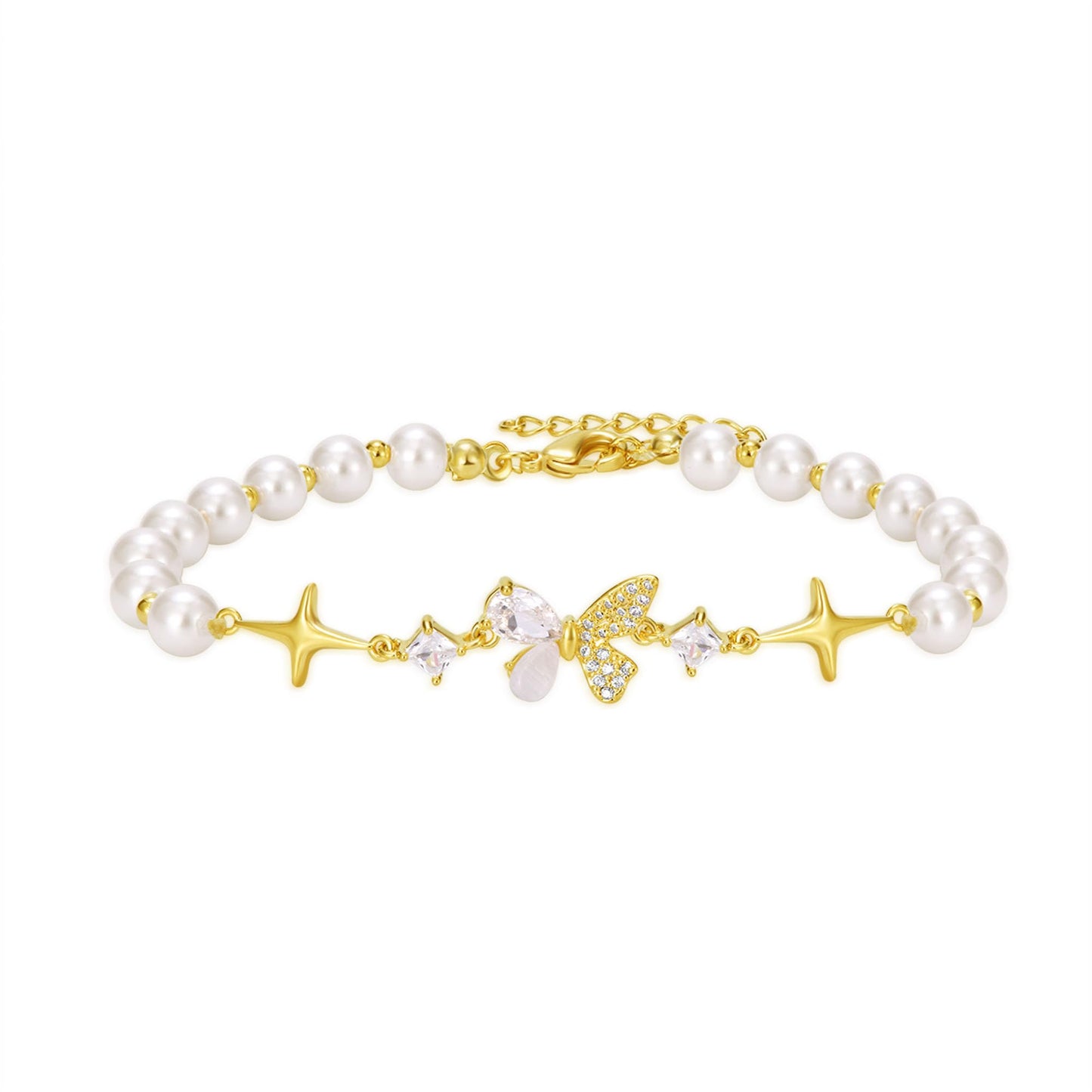 18K Gold Plated Chain Bracelet for Women and Girls,Hypoallergenic Link Bracelets as Jewelry Gifts