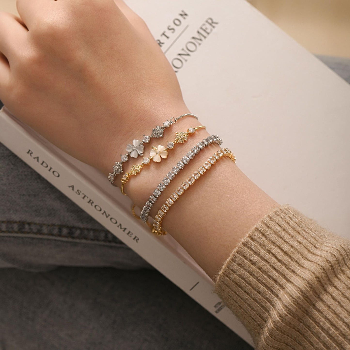 18K Gold Plated Chain Bracelet for Women and Girls,Hypoallergenic Link Bracelets as Jewelry Gifts