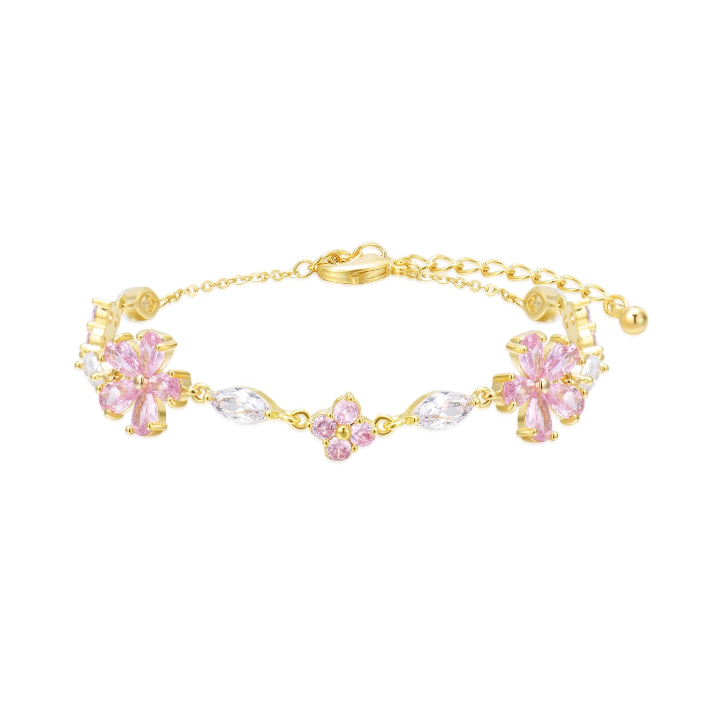 18K Gold Plated Chain Bracelet for Women and Girls,Hypoallergenic Link Bracelets as Jewelry Gifts